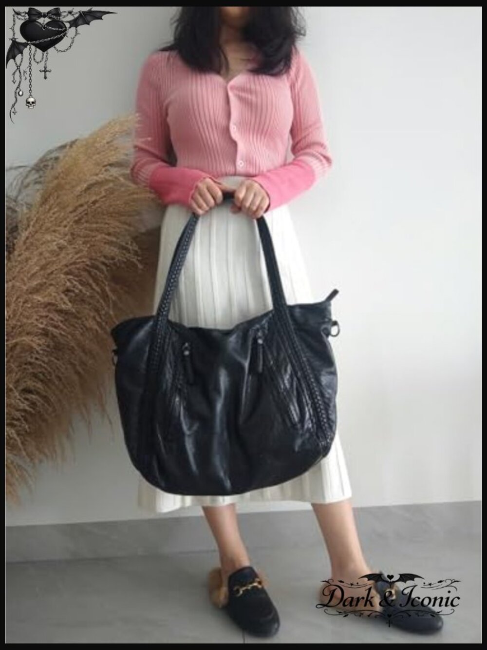 Large Slouchy Hobo Tote Bag Oversized Shoulder Handbag Multi-Pockets - Picture 3 of 7
